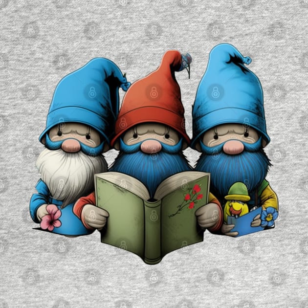 Three smurfs reading books by NEtmarket3